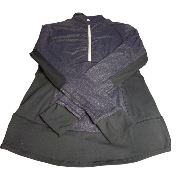 Kyodan black and gray houndstooth detail pull over  1/2 zip l/s top size small - Picture 1 of 10